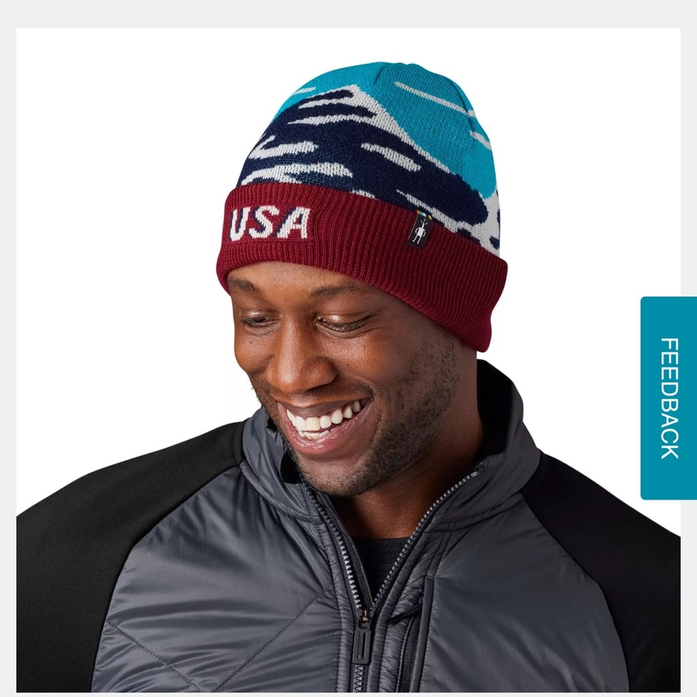NWT Smartwool USA Beanie in Deep Navy